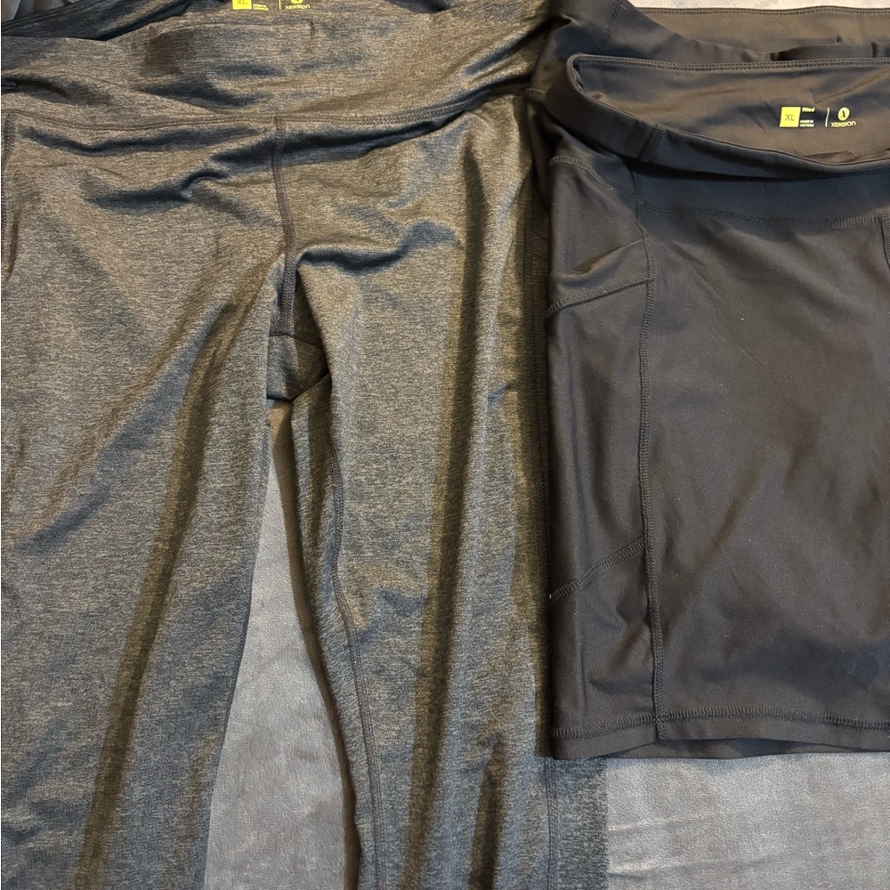 Bundle of 3 Gray and Black Athletic Leggings